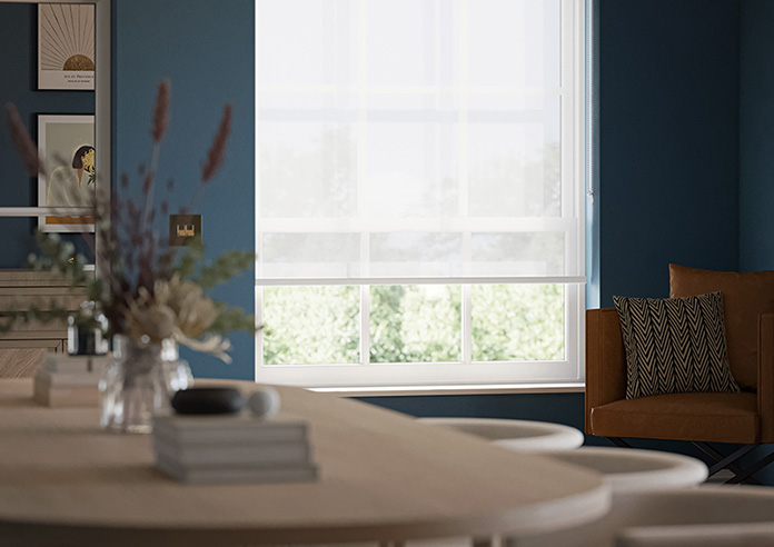 Valencia Voile, Coastal White - Roller Blind - Image 5